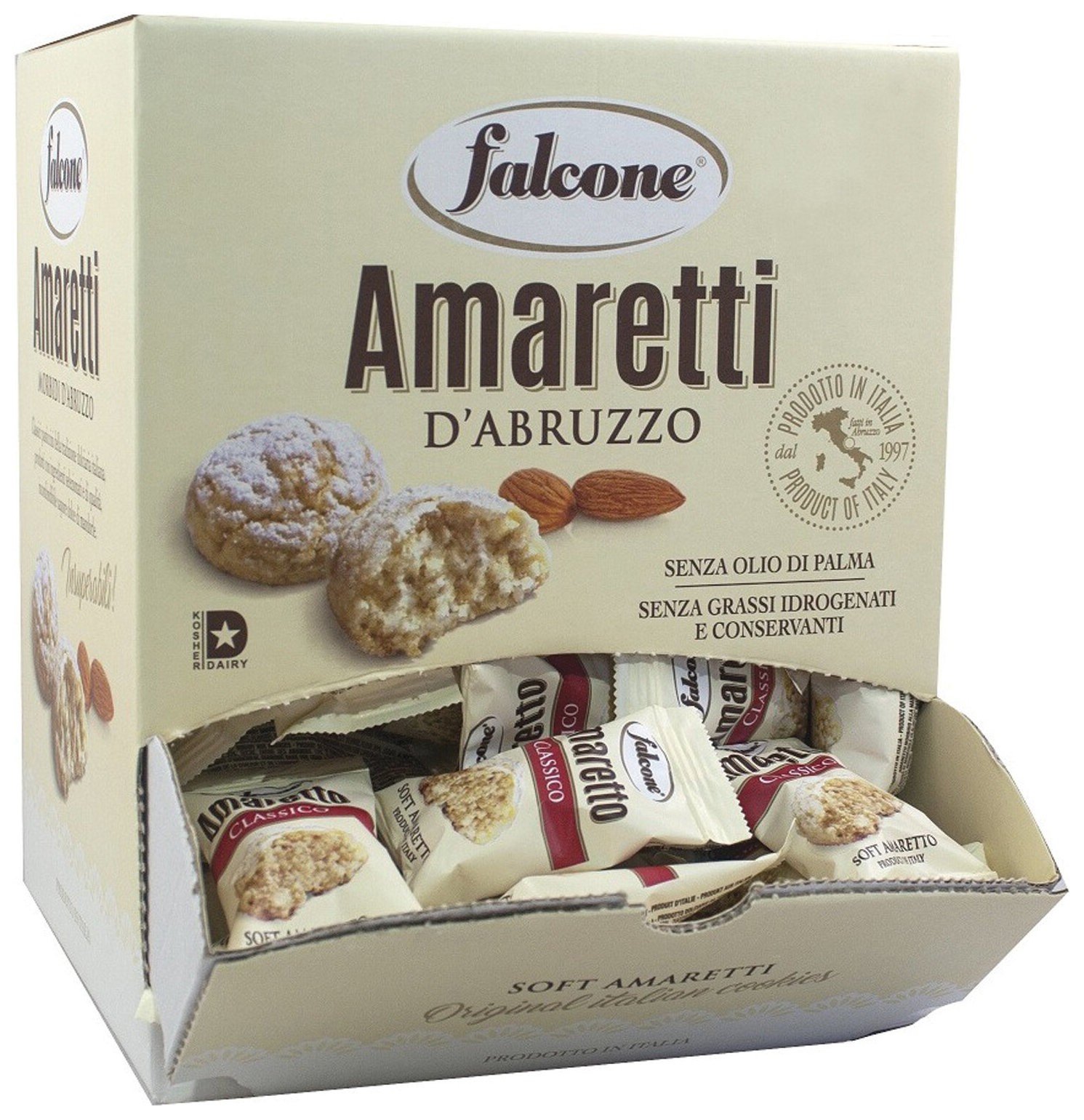 Печенье сдобное Falcone Amaretti мягкое Classico, 1 кг (100 шт. по 10 г), в коробке Office-box, Mc-00014395