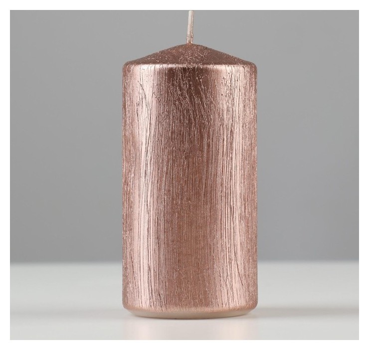  Свеча - цилиндр Винтаж, 5х10 см, светло розовая