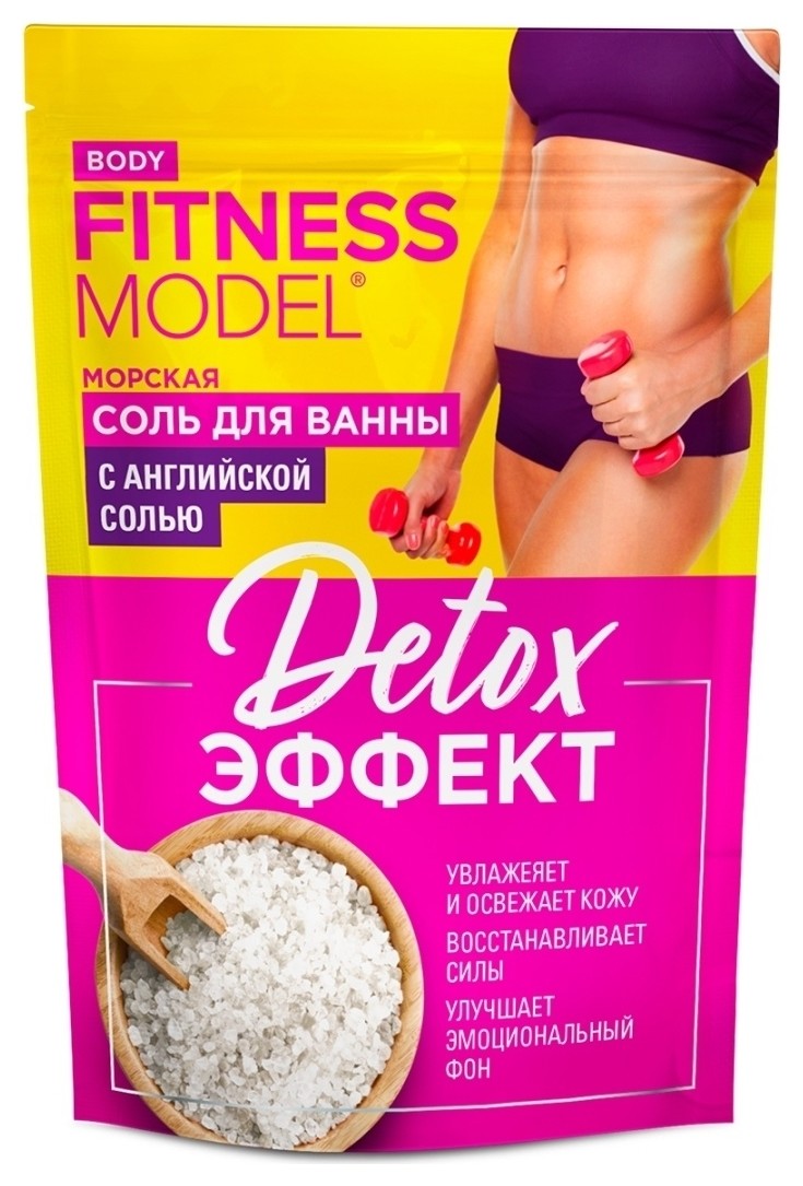 Соль для ванны морская Detox-эффект Fitness Model Body