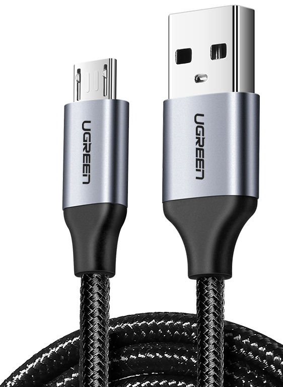  Кабель UGREEN US290 USB-A - MicroUSB, 1м серо-черный