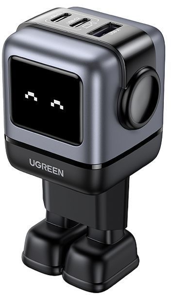 Сетевое зарядное устройство UGREEN CD361 Nexode 2хUSB-C + USB-A, 65Вт, PD, GaN серый