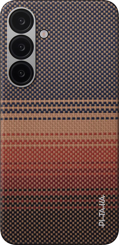 Чехол Pitaka Tactile Woven для Galaxy S25+ кевлар коричневый