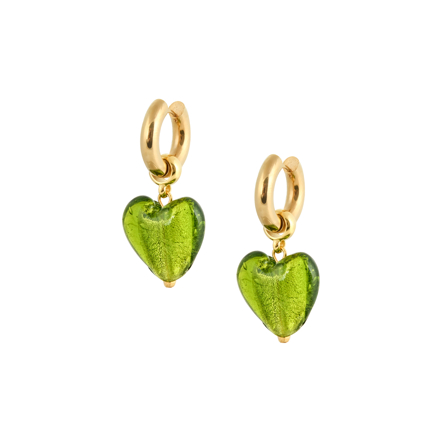   VIVA LA VIKA Серьги Heart of Glass Earrings – Emerald Green
