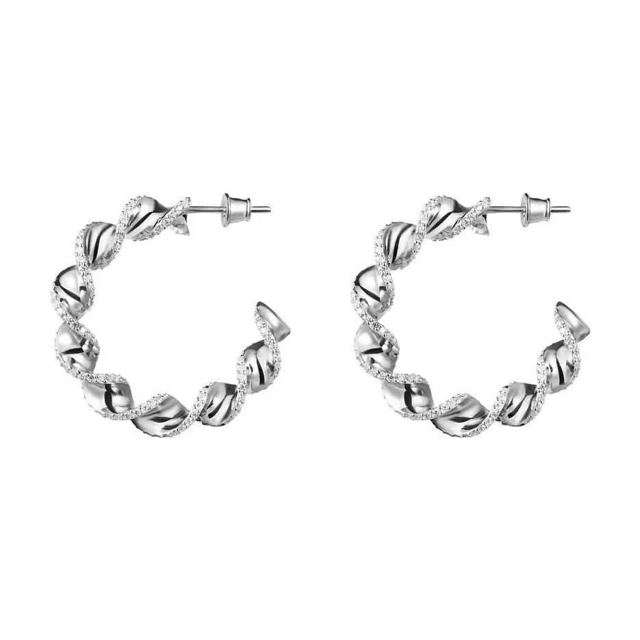  Серьги Shiny Pasta Earrings - Silver