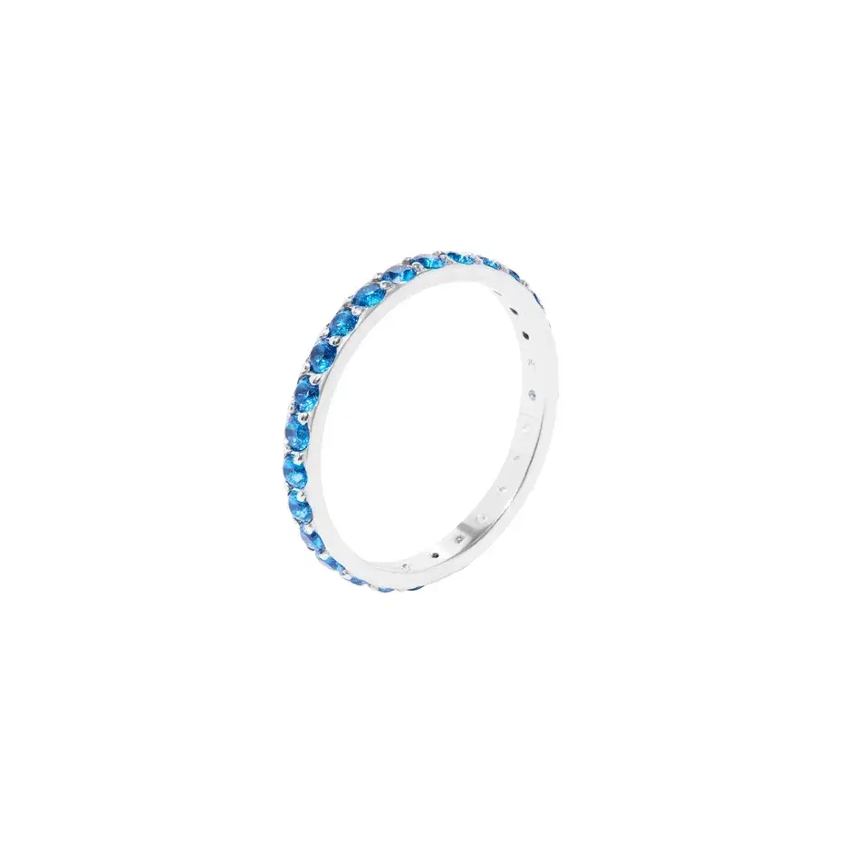 Кольцо Pave Ring - Silver Blue