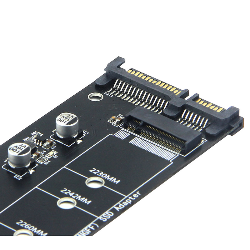   Pleer Адаптер для SSD Gembird M.2 SATA в разъем SATA EE18-M2S3PCB-02