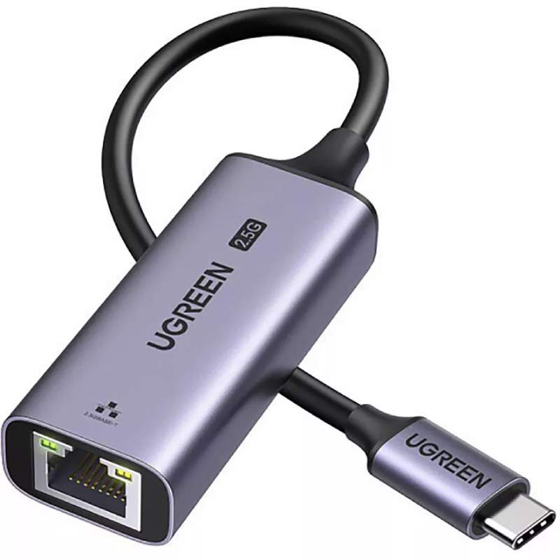 Сетевая карта Ugreen CM648 USB-C 3.1 - RJ45 2.5G Ethernet Adapter Grey 25052