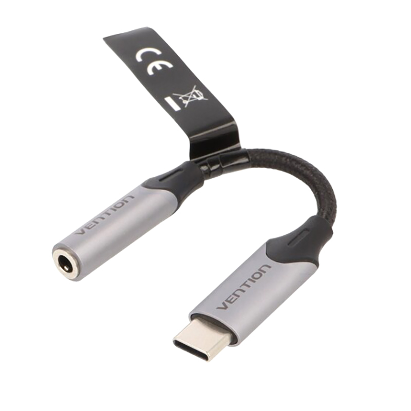  Аксессуар Vention USB-C/M - Jack 3.5mm/F DAC 10cm Grey BGMHA