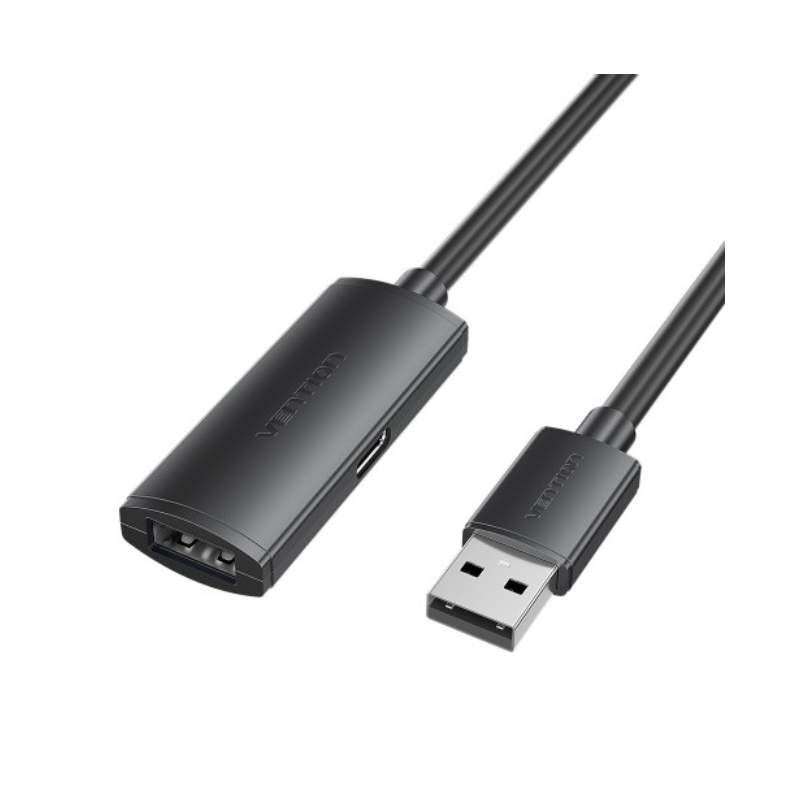  Аксессуар Vention USB 2.0 AM/AF 15m Black CBKBN