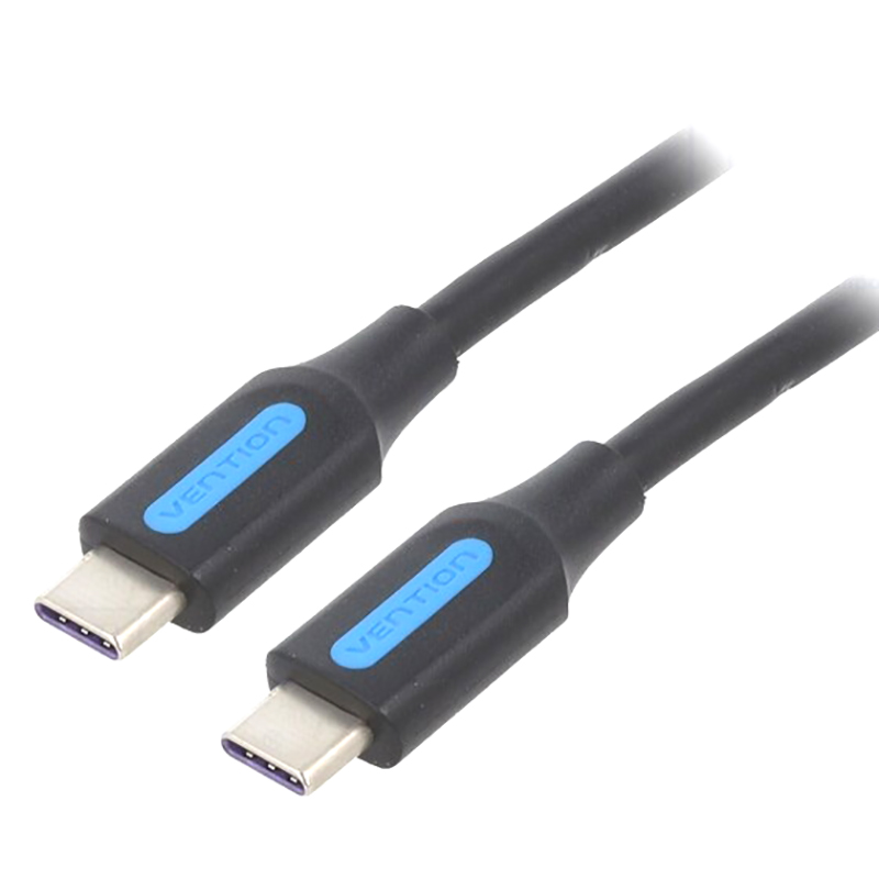   Pleer Аксессуар Vention USB 2.0 CM/CM 5А PD100W 50cm Black COTBD