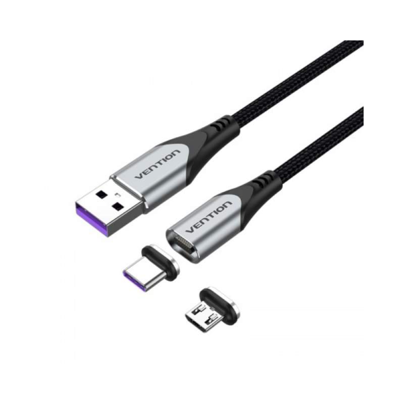   Pleer Аксессуар Vention USB 2.0 AM - Micro-B/CM 5А 50cm CQNHD