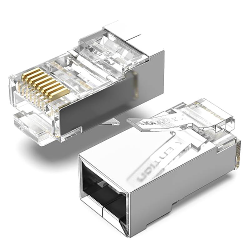 аксессуары для монтажа  Pleer Коннектор Vention RJ45 8p8c FTP cat.6A 50шт IDFR0-50