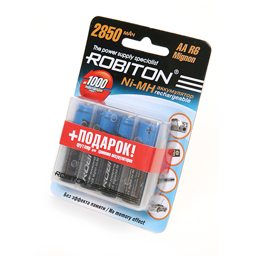 Аккумулятор AA - Robiton 2850 mAh 2850MHAA-4/box BL4 (4 штуки) MH2850AA