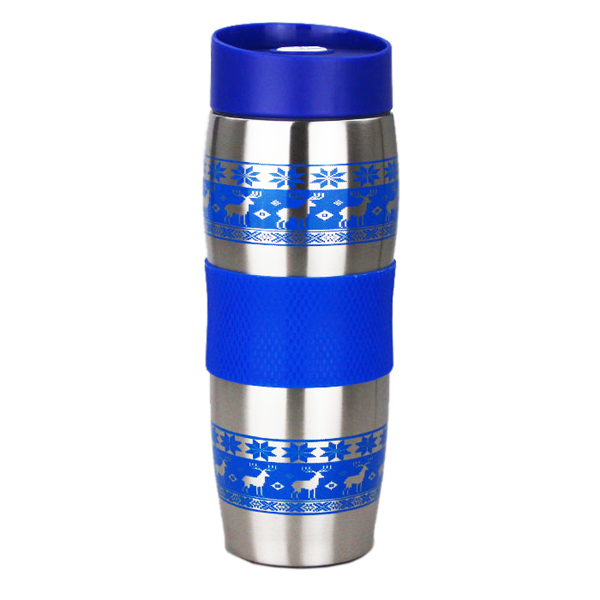  Термокружка Alpenkok Олени 400ml Blue AK-04023A