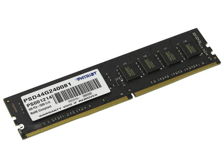 Модуль памяти Patriot Memory PSD44G240081 DDR4 DIMM 2400Mhz PC4-19200 CL16 - 4Gb