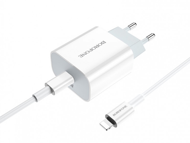 Зарядное устройство Borofone BA38A Plus Speedy Type-C - Lightning 1xUSB PD20 White