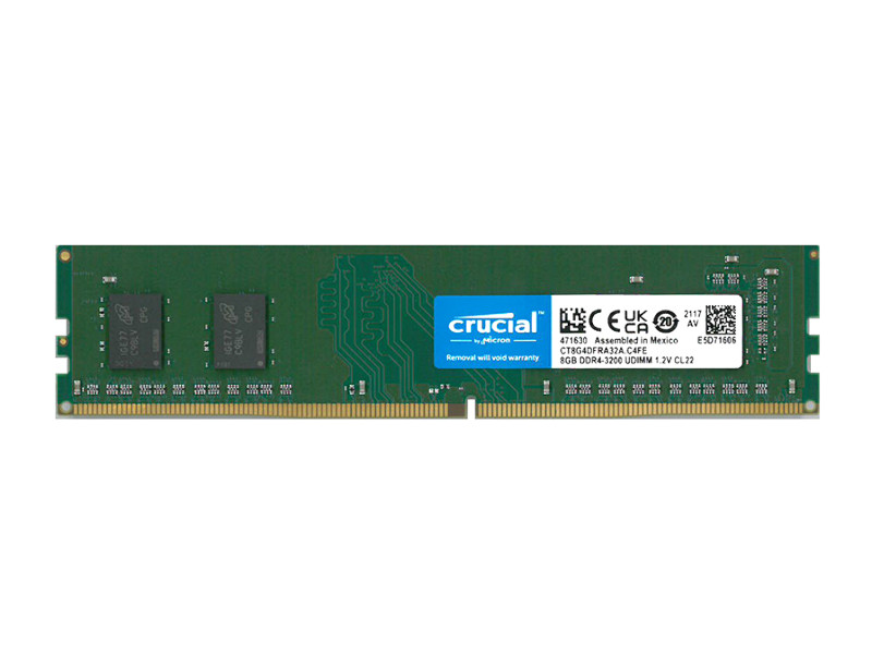 Модуль памяти Crucial DDR4 DIMM 3200MHz PC4-25600 CL22 - 8Gb CT8G4DFRA32A