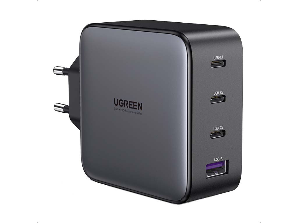 Зарядное устройство Ugreen CD226 USB-A+3xUSB-C 100W GaN Fast Charger Space Grey 40747