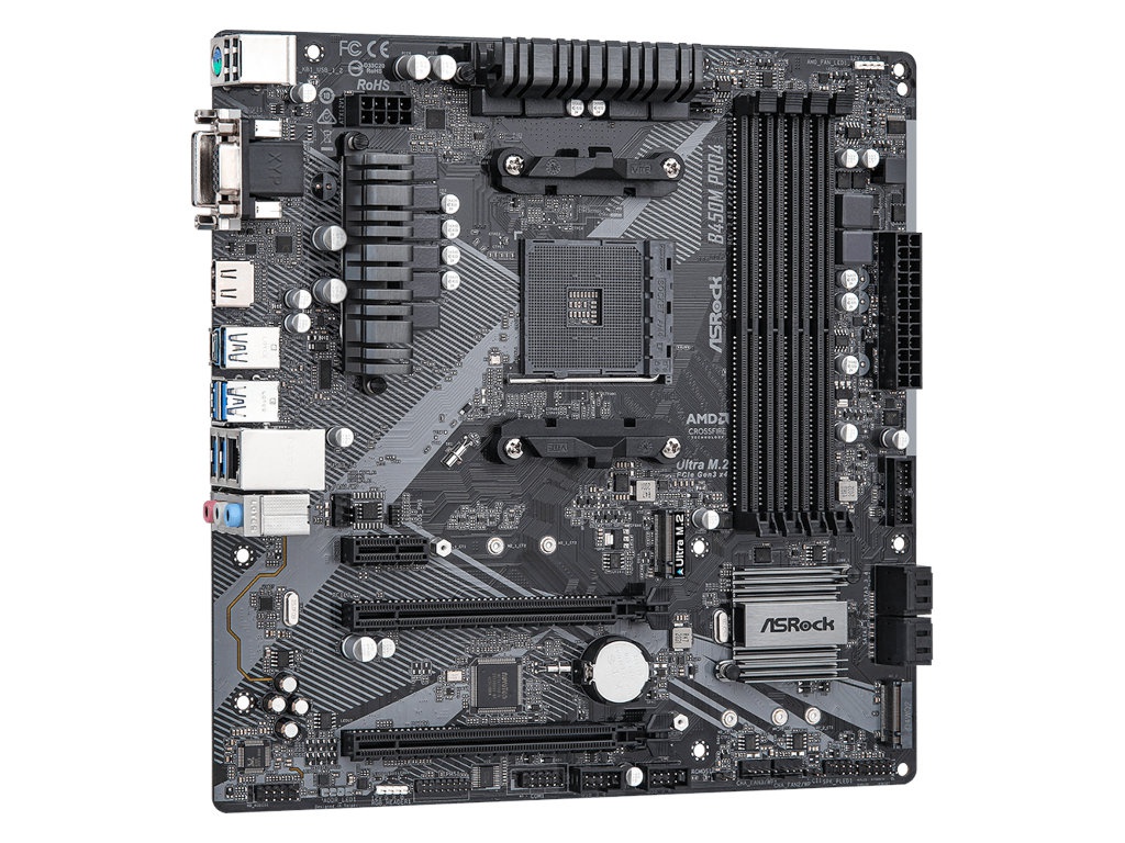 Материнская плата ASRock B450M Pro4 R2.0