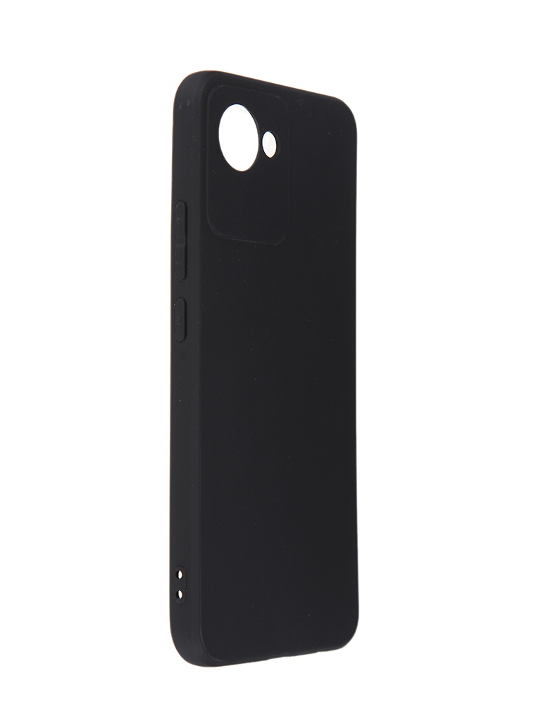   Pleer Чехол DF для Realme C30 Silicone Black rmCase-18