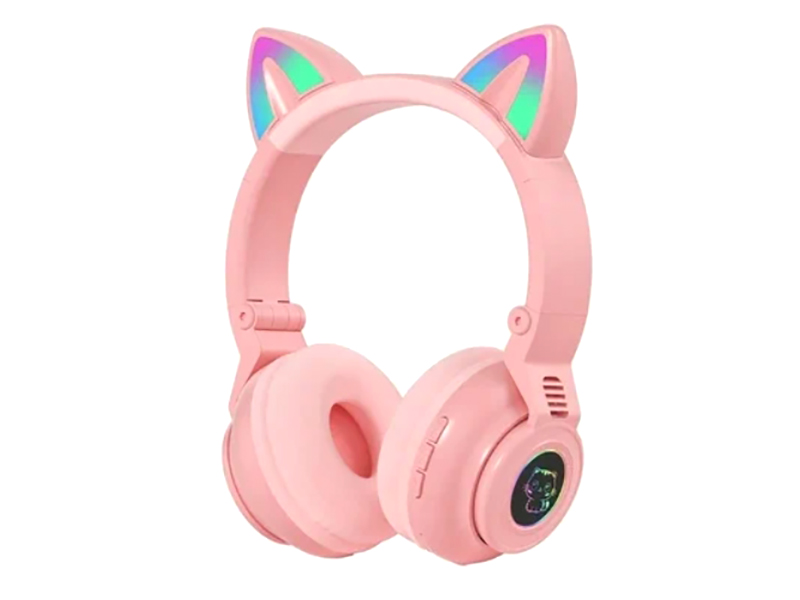   Pleer Наушники Borofone BO18 Cat Pink 6974443384963