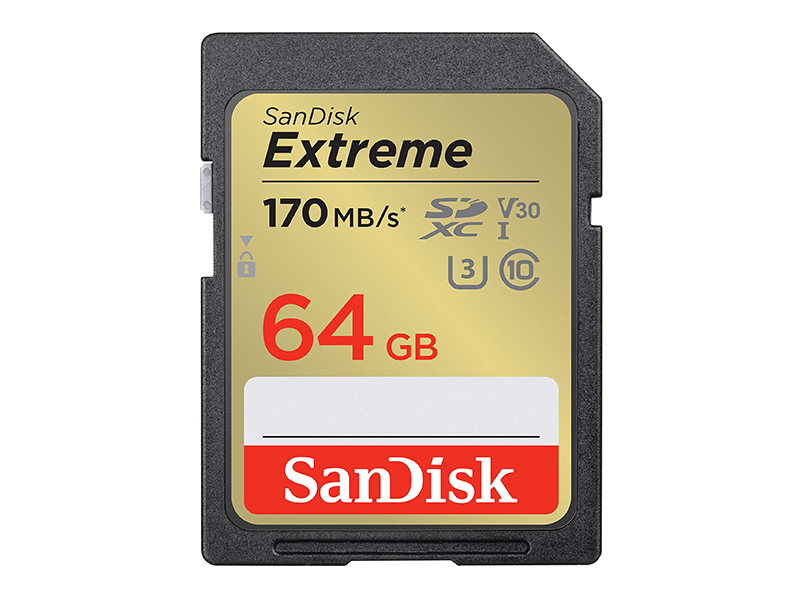 Карта памяти 64Gb - SanDisk Extreme SD UHS-I SDSDXV2-064G-GNCIN