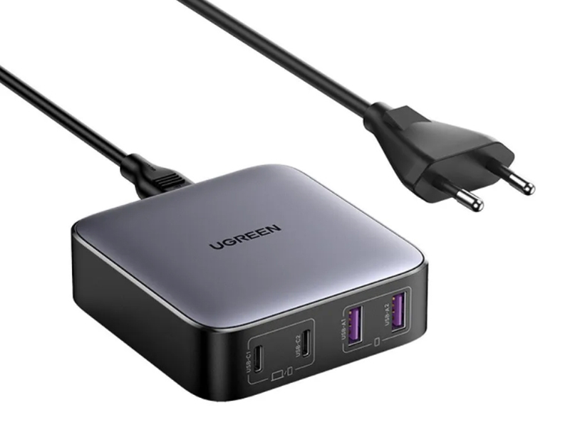 Зарядное устройство Ugreen CD327 Nexode 2xUSB-A+2xUSB-C 65W Black 90747