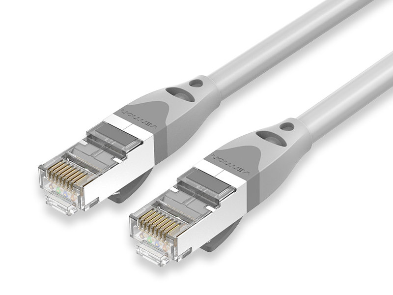   Pleer Сетевой кабель Vention SFTP cat.6A RJ45 0.3m (30cm) Grey IBHHAA