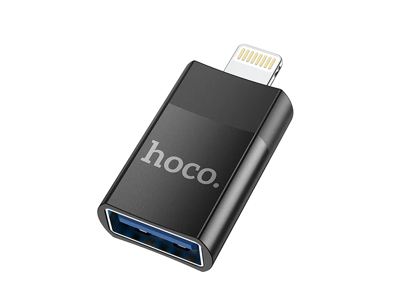 Аксессуар Hoco UA17 OTG USB 2.0 - Lightning Black 6931474761989