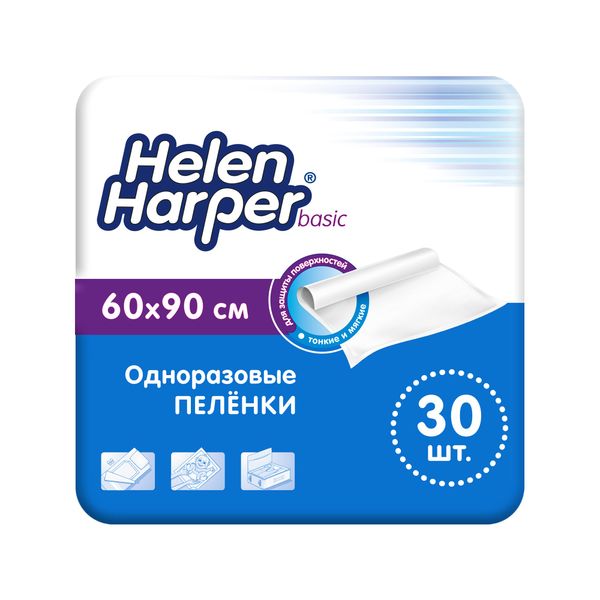 Подгузники и пеленки  ЗдравСити Пеленки впитывающие Basic Helen Harper/Хелен Харпер 60х90см 30шт