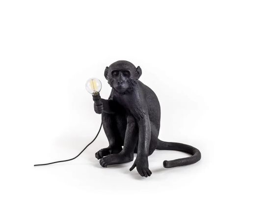 Настольная лампа Monkey Lamp Sitting (Черный, 34)