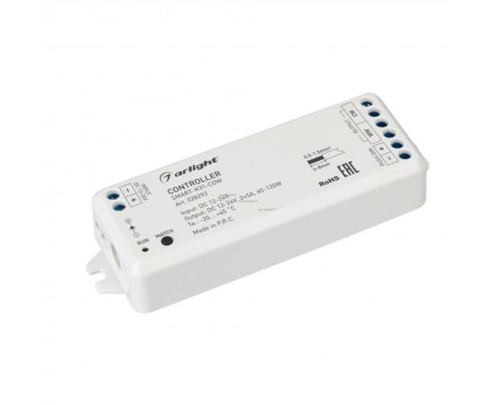 Контроллеры для лент Контроллер SMART-K31-CDW (12-24V, 2x5A, 2.4G)