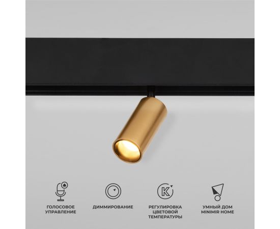 Slim Magnetic Умный трековый светильник 5W 2700-6500K Dim Cantors (латунь) 85071/01