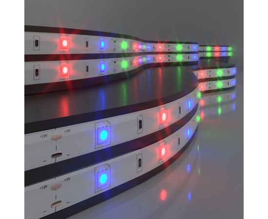 Светодиодная лента Лента светодиодная 12V 7,2W 30Led 5050 IP65 RGB, 5м