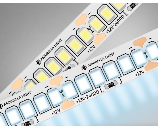 Светодиодная лента 2835 240Led, 19.2W m,12V IP20 6500K 5m,кратность резки 25mm Ambrella Light GS