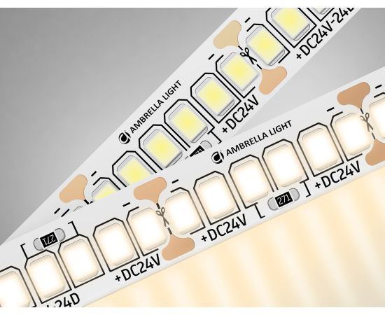 Светодиодная лента 2835 240Led, 22W m, 24V IP20 3000K 5m Ambrella Light GS