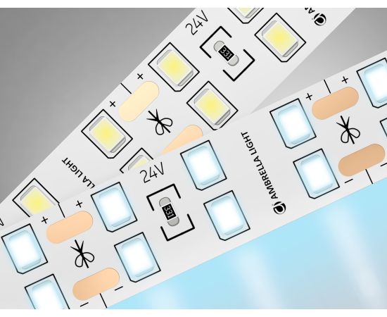 Светодиодная лента двухрядная 2835 204Led, 20W m, 24V IP20 6500K 5m Ambrella Light GS