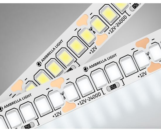 Светодиодная лента 2835 240Led, 19.2W m,12V IP20 4500K 5m,кратность резки 25mm Ambrella Light GS