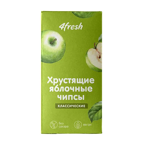   Synergetic Чипсы яблочные, хрустящие 4fresh FOOD, 50 г