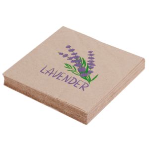 Салфетки и скатерти Салфетки бумажные Крафт Лаванда Bouquet, 33 х 33 см, 2-сл, 25 шт