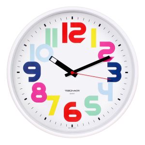  Часы настенные Большие цветные стрелки, 30.5 см