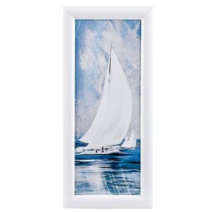 Картина в раме Корабль слева, 20х50 см