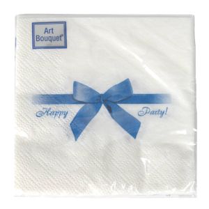 Салфетки и скатерти Салфетки бумажные Art Bouguet Подарок синий, 2-сл, 20х20 см, 30 шт