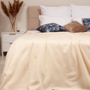 Плед Casa Conforte London Basic, 150х200 см, флис, бежевый