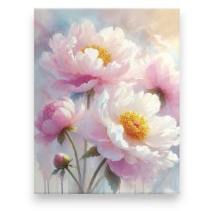 Картина на холсте PosterMarket Розовые пионы, 40х50 см