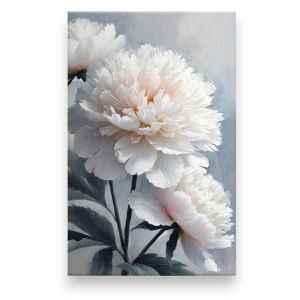 Картина на холсте PosterMarket Белые пионы, 70х110 см