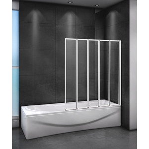 Шторка для ванны Cezares Relax V-5 120x140 правая, матовая Punto, серый (RELAX-V-5-120/140-P-Bi-R)