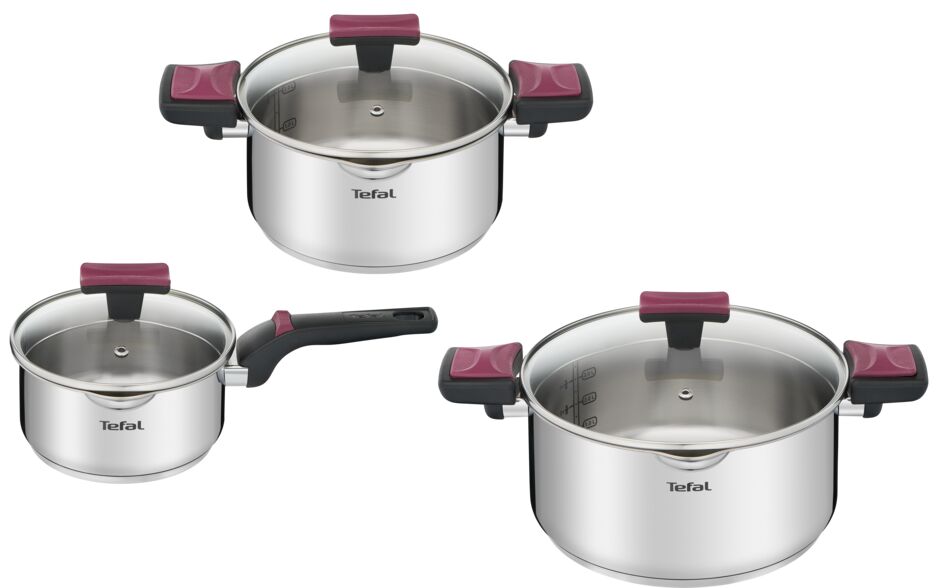 Наборы посуды  Tefal Набор посуды Cook&Clip  6 предметов 1,5/2,9/5л 16/20/24см G723S674