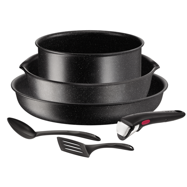   Tefal Набор посуды 6 предметов Ingenio Black Stone L3999002