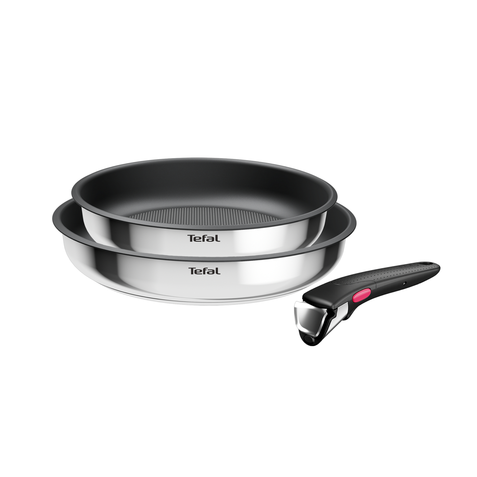 Посуда со съемной ручкой Ingenio Набор посуды из нержавеющей стали Ingenio Cook Eat Tefal 3 предмета L8813S75